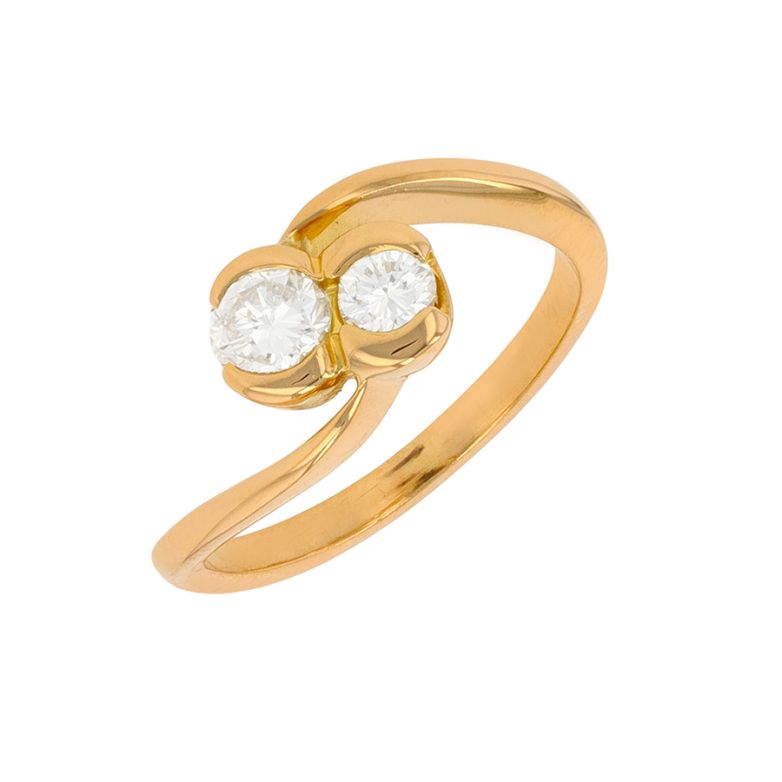 Bague diamants 0.52 carat or jaune 3.15g Comme neuf -  reconditionné disponible sur Gemme Les Bijoux